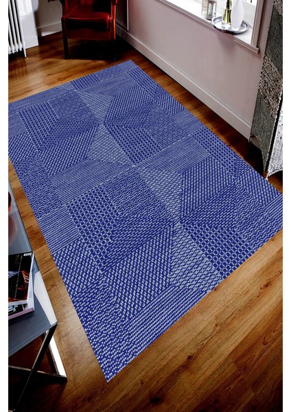 Kaymaz Dot Taban Yıkanabilir Dijital Baskı Dokuma Tasarımlı Salon Halısı 80 x 600
