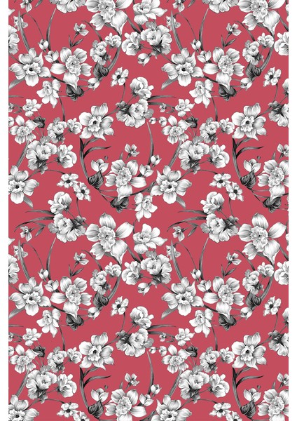 Kaymaz Dot Taban Yıkanabilir Dijital Baskı Modern Çiçek Şablonu Salon Halısı 80 x 600