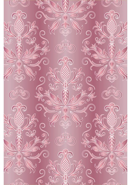 Kaymaz Dot Taban Yıkanabilir Dijital Baskı Geometrik Baroklar Salon Halısı 80 x 600