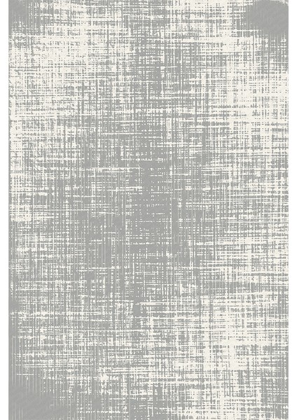 Kaymaz Dot Taban Yıkanabilir Dijital Baskı Gri Eskitme Desenli Salon Halısı 80 x 100