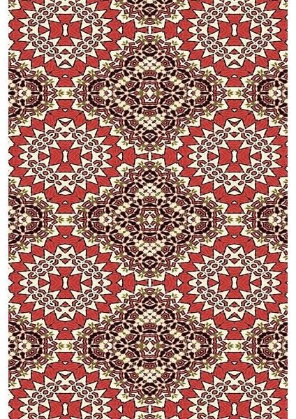 Kaymaz Dot Taban Yıkanabilir Dijital Baskı Geometrik Retro Renkler Halı Deseni Salon Halısı 80 x 100