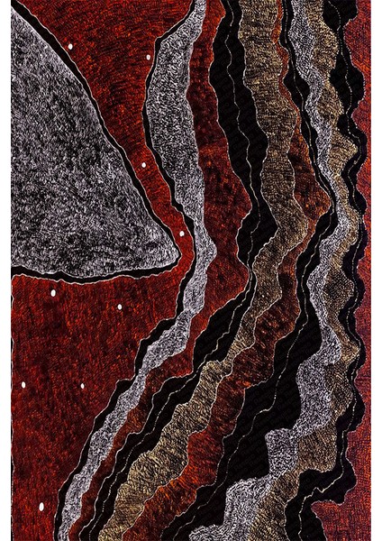 Kaymaz Dot Taban Yıkanabilir Dijital Baskı Kanyon Desenli Salon Halısı 180 x 280