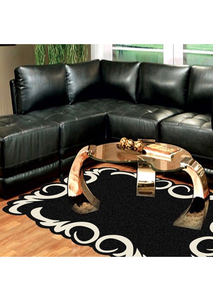 Kaymaz Dot Taban Yıkanabilir Dijital Baskı İki Boyutlu Desenli Salon Halısı 80 x 250