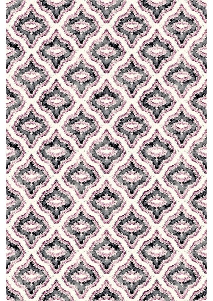 Kaymaz Dot Taban Yıkanabilir Dijital Baskı Saray Motifi Desenli Salon Halısı 200 x 250