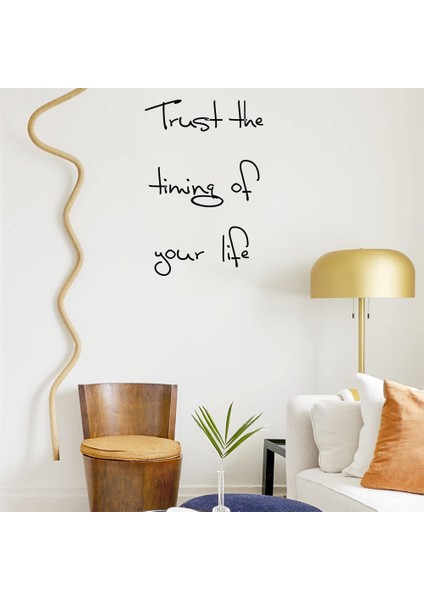 - El Yazısı Trust The Thing Of Your Life Duvar Yazısı Sticker 60X40CM - Siyah fiyatları