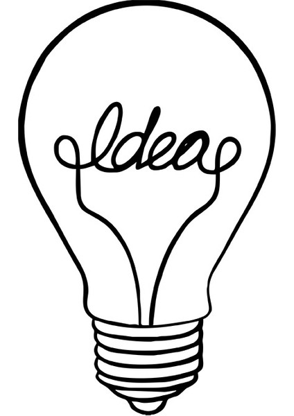 - El Yazısı ile Yazılmış Idea Fikir Duvar Yazısı Sticker 60X37CM - Siyah modelleri