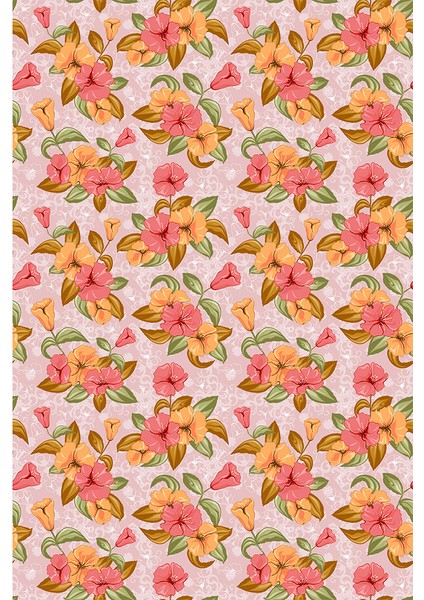 Kaymaz Dot Taban Yıkanabilir Dijital Baskı Bahar Desenli Salon Halısı 80 x 100