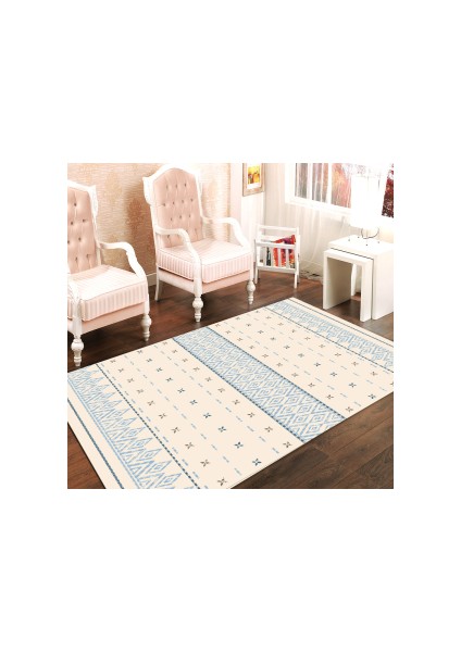Kaymaz Dot Taban Yıkanabilir Dijital Baskı Geometrik Modern Çarpı Desenli Salon Halısı 80 x 100 modelleri