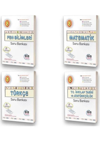 8.Sınıf LGS Türkçe İnkilap Matematik Fen Bilimleri Soru Bankası Seti