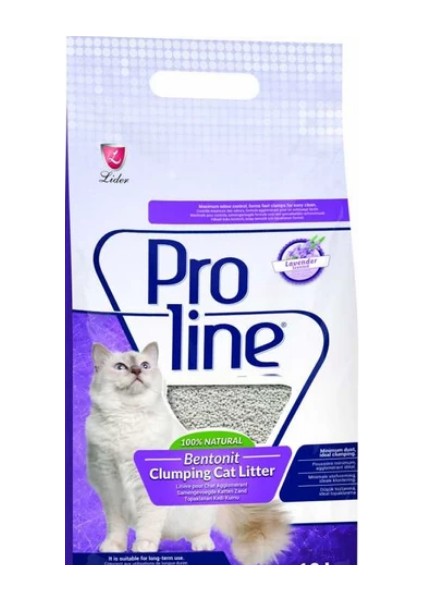 Pro Line Lavanta Kokulu Ince Taneli Topaklaşan Kedi Kumu 5 Lt