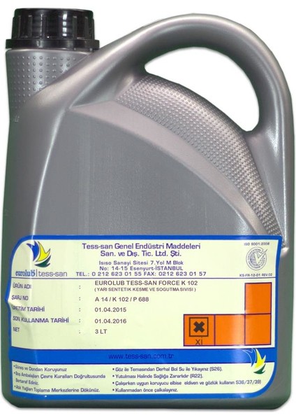 K-102 3 Lt Yarı Sentetik Boryağ