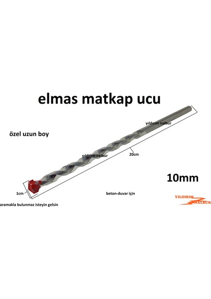 Elmas Matkap Ucu 10MM Beton Duvar Delme 20CM Uzun Boy Duvar Delme fiyatları