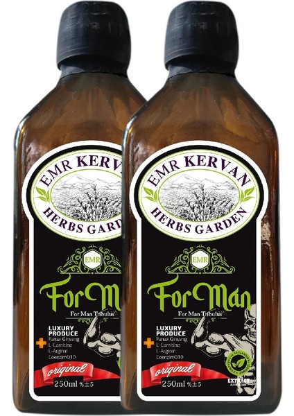 For Man Tribulus & Ginseng & L-Arginin Ekstrakt 250 ml x 2