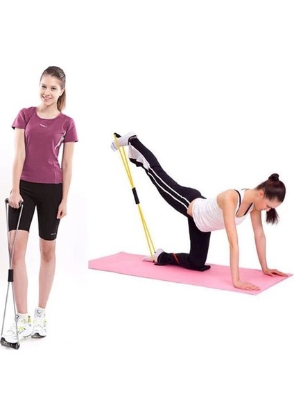 Egzersiz Plates Band Direnç Jimnastik Pilates Spor Direnç Bandı Ipi - Mor