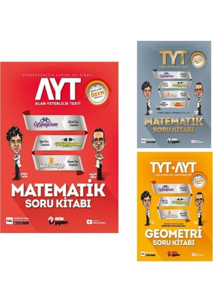 TYT Matematik + AYT Matematik + TYT - AYT Geometri Set 3 Kitap