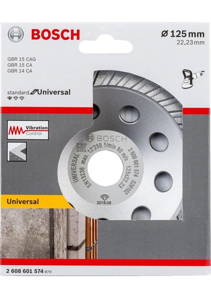 - Standart Seri Universal Turbo Elmas Çanak Disk 125 mm