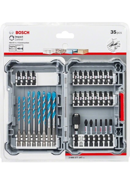 - Impact Control Serisi Hex-9 Mc 35 Parça Karışık Set
