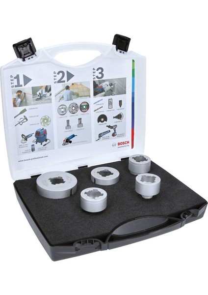 - X-Lock - Best Serisi, Taşlama Için Seramik Kuru Elmas Delici ve Elmas Parmak Freze Uçlu 5 Parça Set