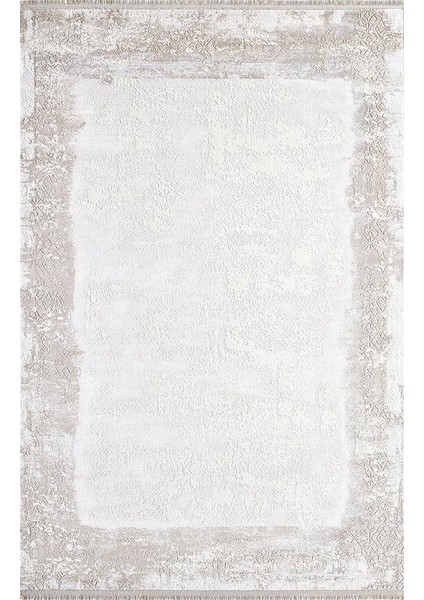 MT40C Monet Bej & Kahverengi Çerçeveli Doğal İplik Halı