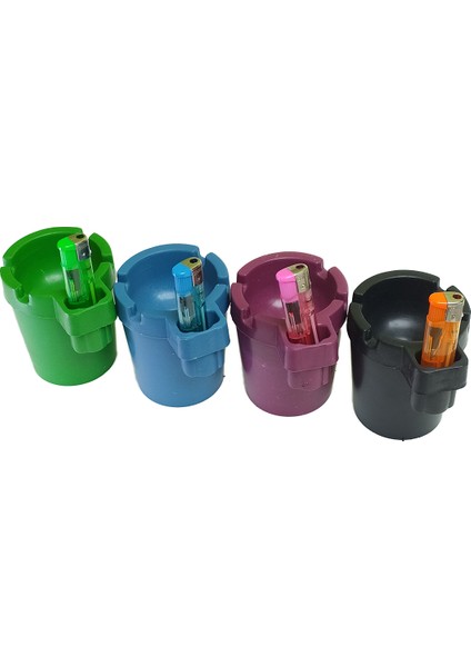 Bordo Kokusuz Küllük Dumansız Sigara Küllüğü + Çakmak Bölmeli modelleri