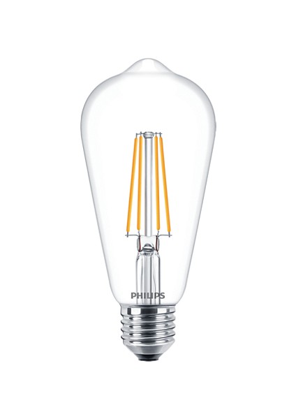 LED Classic ST64 7W-60W 2700K Sarı Işık E27 Rustik Filament Ampul 3 Adet