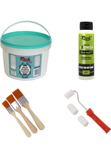 Rich Multisurface Akrilik Boya Seti 3,5 kg - 2104-KARDELEN