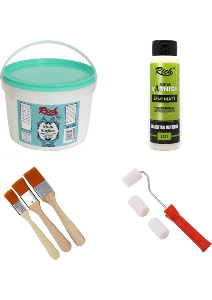 Rich Multisurface Akrilik Boya 3,5 kg - 2298-KAR Tanesi