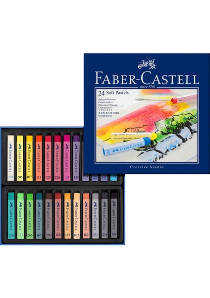 Ümraniye Hobi Sanat Faber Castell Creative Toz Soft Pastel Tam Boy 24 renk