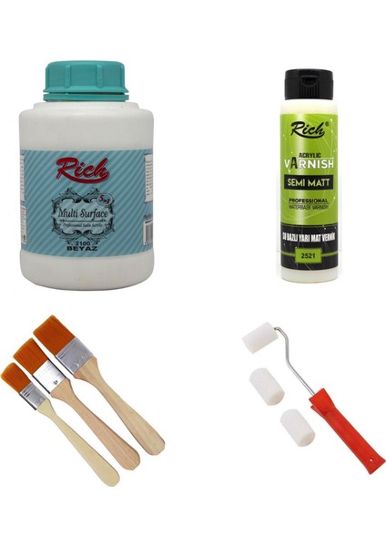 Rich Multisurface Akrilik Boya Seti 1750 gr - 2100-BEYAZ