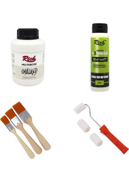 Rich Chalked Akrilik Boya Seti 1750 gr - 4574-PARIS Gri