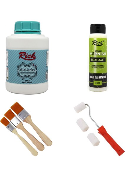 Rich Multisurface Akrilik Boya Seti 1750 gr - 2102-ANTIK Beyaz
