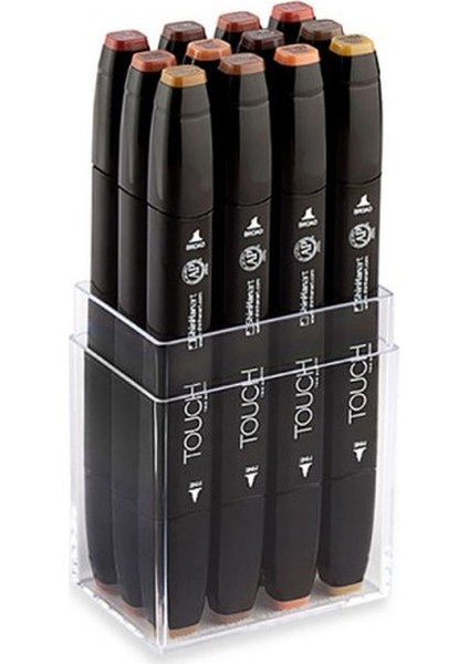 Twin Marker Seti 12 Renk Ahşap Renkleri