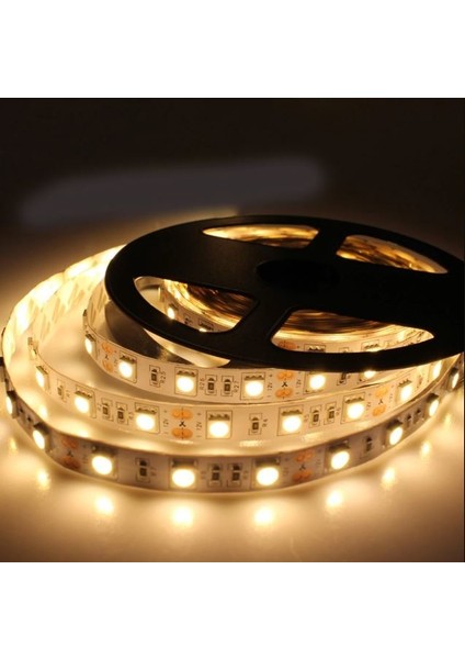 3 Çipli Silikonsuz Şerit Led İç Mekan Led Aydınlatma Gün Işığı 5 Metre