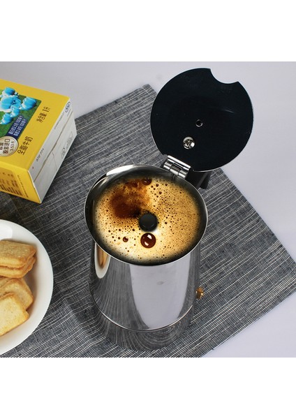 Paslanmaz Çelik Ocak Üstü 9 Cup Fincan Moka Pot Espresso CIN285-9
