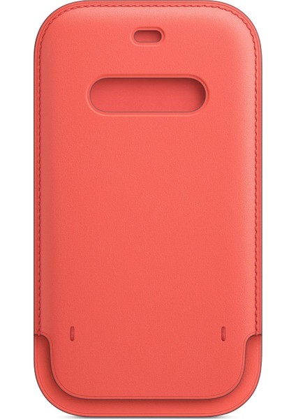 iPhone 12 - 12 Pro Deri Zarf Kılıf MagSafe Pembe Greyfurt - MHYA3ZM/A