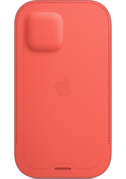 iPhone 12 - 12 Pro Deri Zarf Kılıf MagSafe Pembe Greyfurt - MHYA3ZM/A