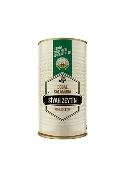 Tarım Kredi Gemlik Çeşidi Siyah Zeytin -S- 900 gr