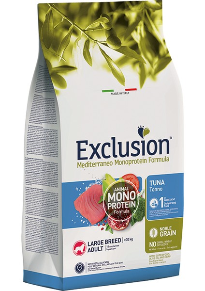 Monoprotein Düşük Tahıllı Ton Balıklı ve Narlı Büyük Irk Yetişkin Köpek Maması 12 kg