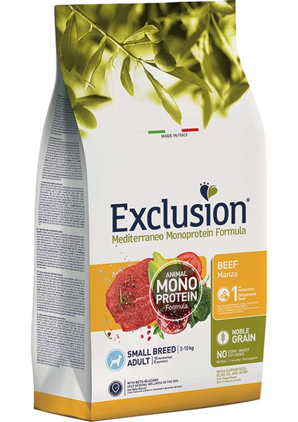 Monoprotein Düşük Tahıllı Sığır Etli ve Narlı Küçük Irk Yetişkin Köpek Maması 500 gr