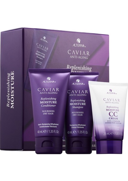 Nemlendirici Seyahat Boy Saç Bakım Seti- Alterna Caviar Anti Aging-Replenishing Moisture-Trialkit