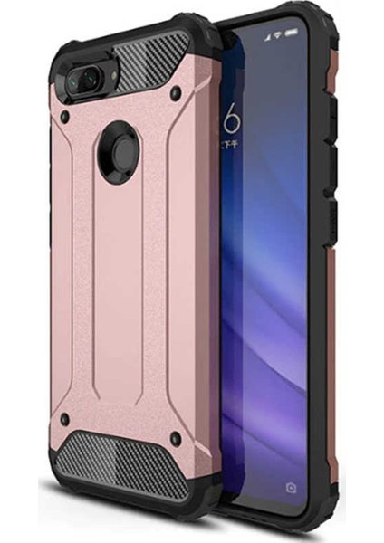 Xiaomi Mi A1 Kapak Çift Katmanlı Zırh Tank Kılıf - Rose Gold