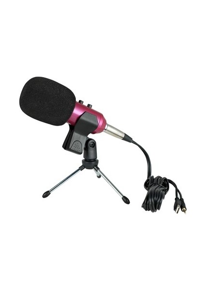 BM-300 Usb Girişli Condenser Stüdyo Mikrofonu (Pembe)