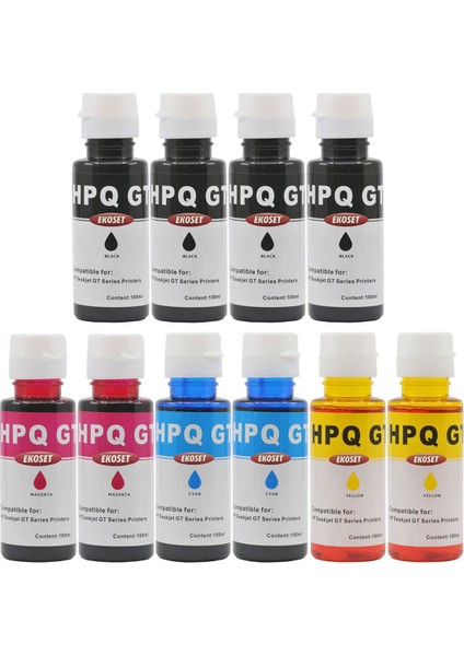 hp Smart Tank 500 513 515 519 530 615 Uyumlu Renkli Mürekkep 10 Adet modelleri