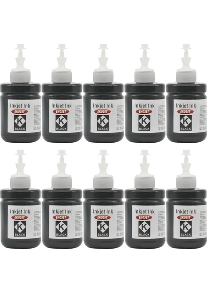 Epson L605 L655 L1455 Uyumlu Siyah Mürekkep 140 ml 10 Adet