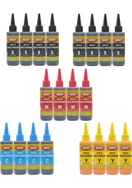 Canon G4400 G4410 G4411 Uyumlu Renkli Mürekkep 100 ml 20'li Set