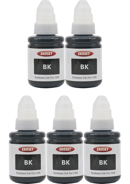 Canon G2400 G2410 G2411 G2415 Uyumlu Siyah Mürekkep 135 ml 5'li Set modelleri