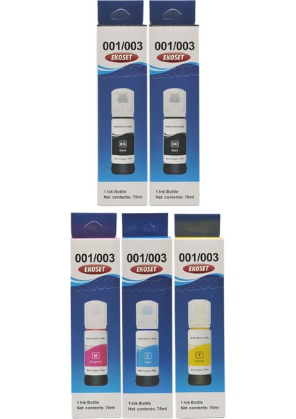 103 L3151 L3156 L3160 L5190 Uyumlu Mürekkep Renkli 70 ml 5 Adet fırsatları