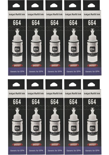 L486 L455 L550 L565 Uyumlu Mürekkep Siyah 70 ml 10 Adet fırsatları