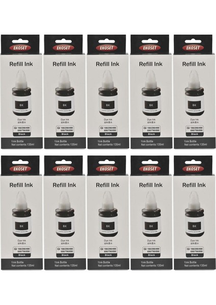 Canon G1400 G1410 G1411 Uyumlu Siyah Mürekkep 135 ml 10 Adet fırsatları