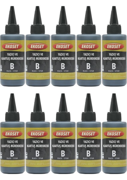 Epson M2170 M2140 M3140 M3170 M3180 Uyumlu Siyah Mürekkep 100 ml 10'lu Set fiyatları